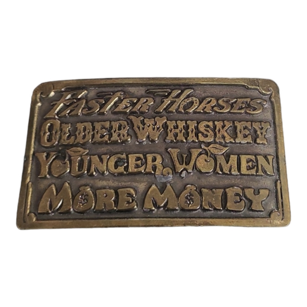 Vintage Brass Novelty Belt Buckle